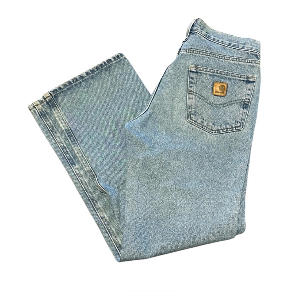 Carhartt Men’s Jeans 30 X 32 Relaxed Fit Leather Patch